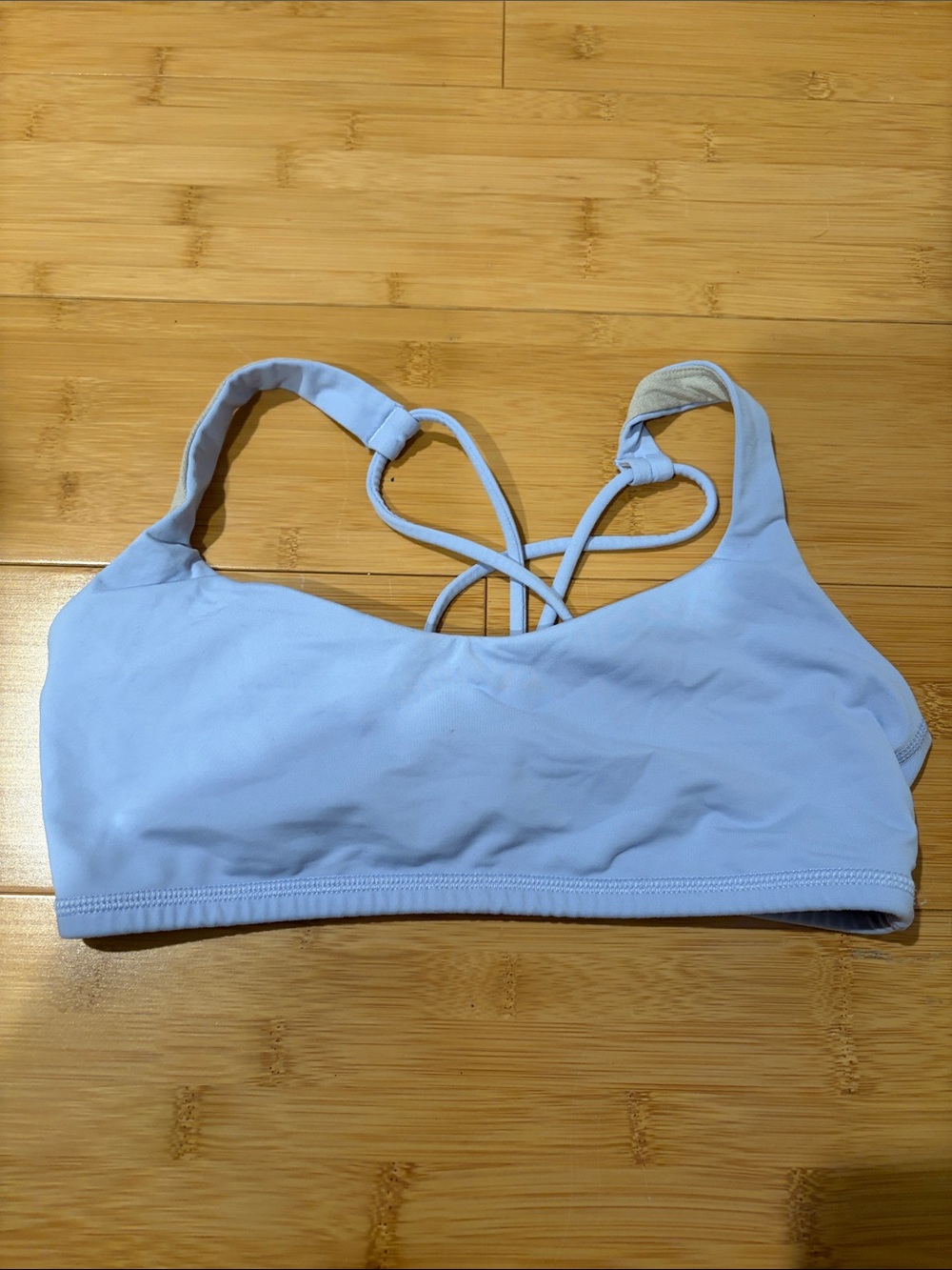 lululemon athletica Pale Blue Strappy Sports Bra